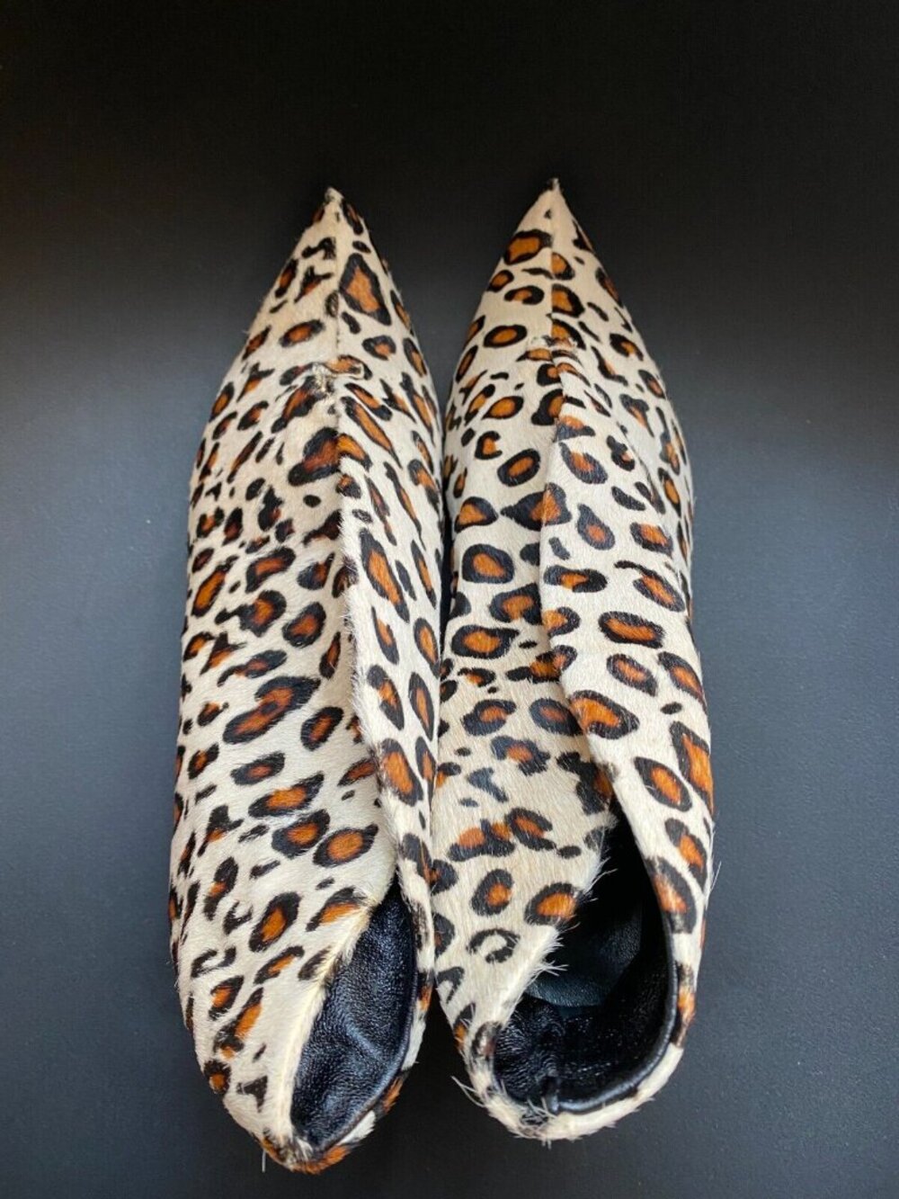 New HANDMADE Genuine Leather Animal Print Kitten Heel Bootie Boots NYC Designer - Picture 6 of 14